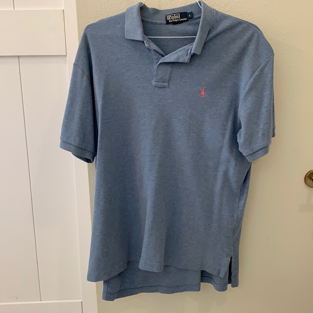 Light blue polo top